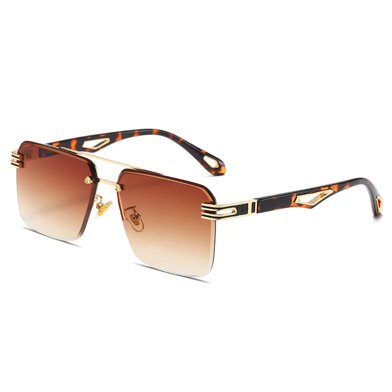 Europe and the United States double beam frameless fashion sports sunglasses for men and women wholesale driving sunscreen