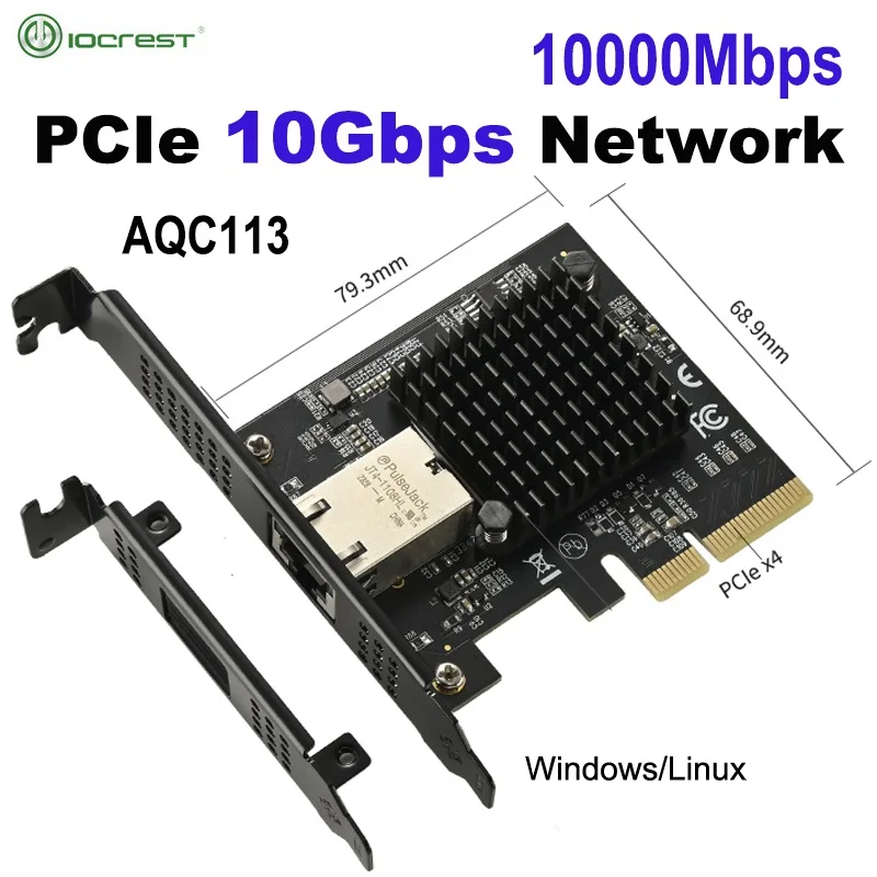 10Gbps AQC113 PCIE To Single Port RJ45 Network Card 1G/2.5G/5G