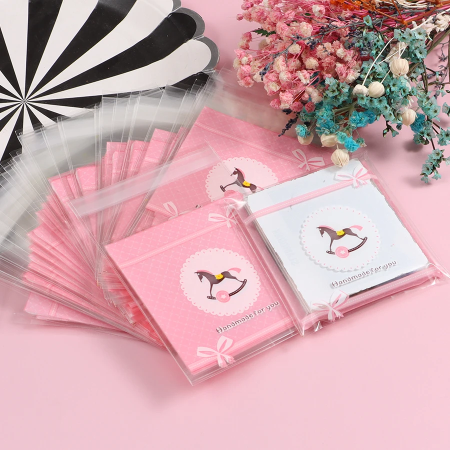 100Pcs 7x10cm Clear OPP Self Adhesive Bag Candy Cookie Packaging Bag Small Business Gift Jewelry Pouch Wholesale Plastic Bag