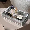 High End Diamond Inlaid Tray Modern Decor Service Tray Home Desktop Skincare Jewelry Organization Storage Trays Decorative 4