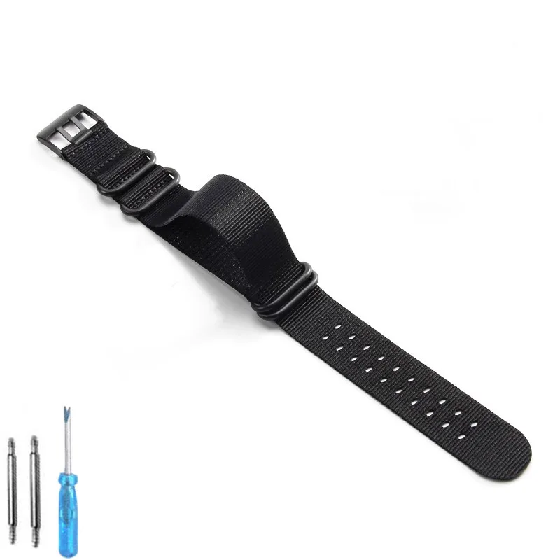 Waterproof Nylon Sport Watch Strap - Black Fashion Bracelet