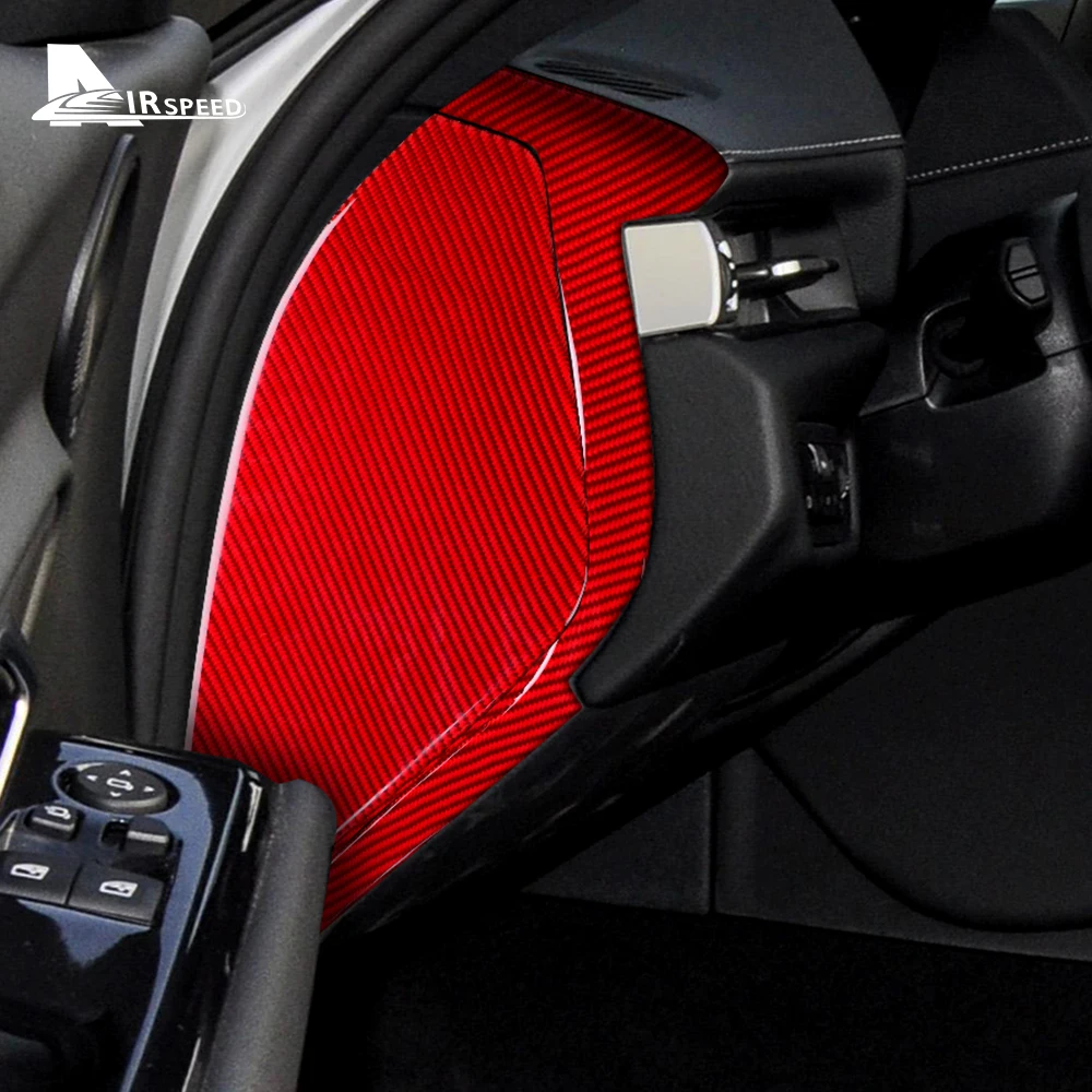 

For Toyota Supra GR A90 A91 MK5 2019 2020 2021 2022 Real Carbon Fiber Car Door Anti-Collision Stickers Interior Accessories