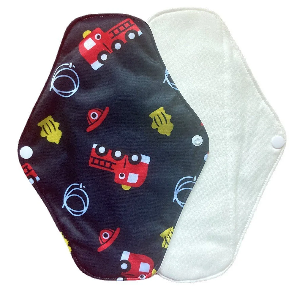 Women Washable Menstrual pads Reusable Organic Bamboo Cotton Sanitary Napkin Ladies Soft Cloth Pad for Girls Maternity