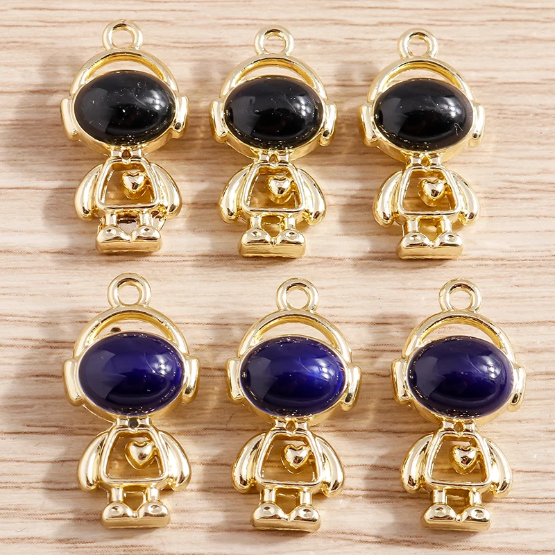 

5pcs 12x22mm Cartoon Alloy Astronaut Charms Pendants for Making Necklace Earrings Bracelets DIY Handmade Crafts Jewelry Findings