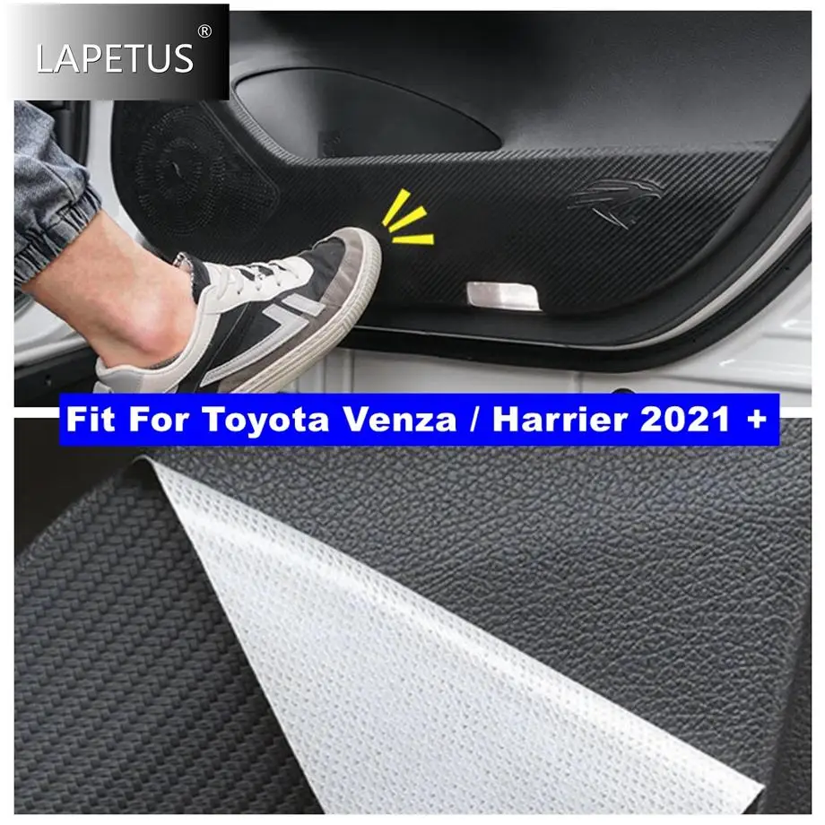 

Interior Refit Kit Door Scratchproof Anti Kick Pad Film Protective Carbon Fiber Stickers For Toyota Venza Harrier 2021 - 2023
