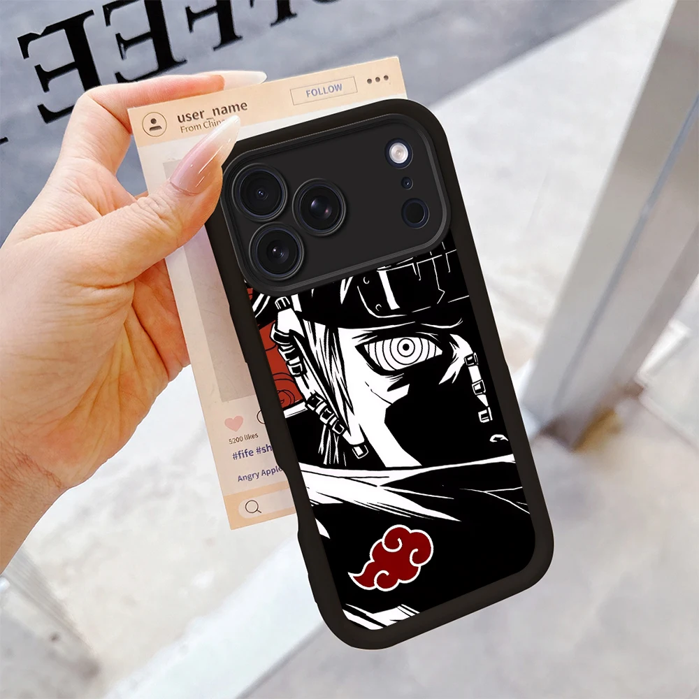 NARUTO Itachi Uchiha Black Soft Shell Phone Case with Lens Protection