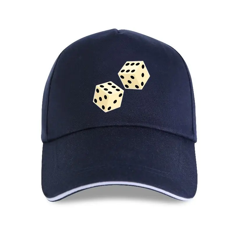 

new cap hat Men LUCK LUCKY DOUBLE SIX DICE Throw the Dice Casino Game Gamble CRAPS on BLACK Unisex women Baseball Cap top