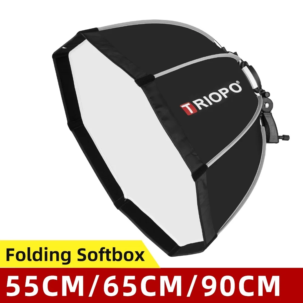 

New 55cm 65cm 90cm 120cm Foldable Octagon Softbox Bracket Mount Soft box Handle for Godox Yongnuo Speedlite Flash Light