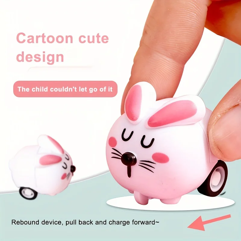 12Pcs Cute Cartoon Animal Pull-Back Inertia Car Kids Toy Kindergarten Activities Gifts For Children 5