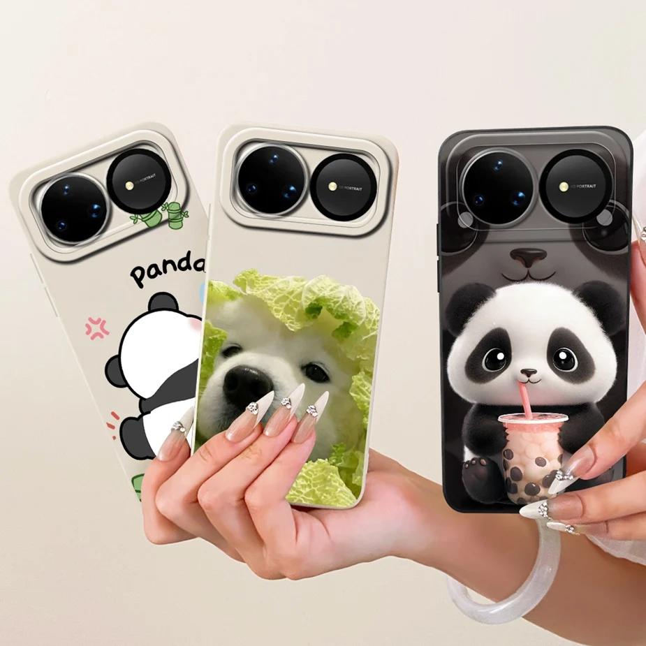 Cute Panda Duck Cartoon Soft Silicone Case