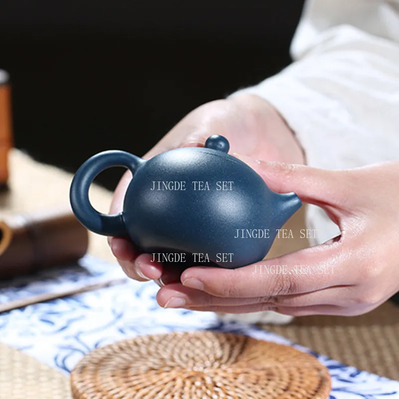 110ml Chinese Yixing Purple Clay Teapot Handmade Small Capacity Xishi Tea Pot Ball Hole Filter Zisha Tea Set Beauty Kettle