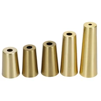 Furniture Leg Cover Foot Solid Copper Tip Brushed Brass Table Chair Cylinder/Cone Cap Protect Decor Bottom Safe Pad 2