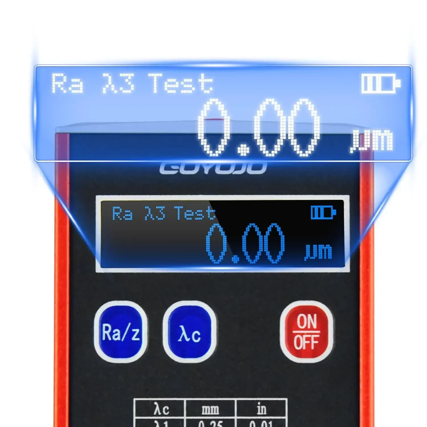 Surface Roughness Tester Meter High Accuracy 0.01&mu;m Profilometer Gauge 4 Testing Parameters Ra/Rq 0.05~15.0&mu;m Rz/Rt 0.1~50.0&mu;m