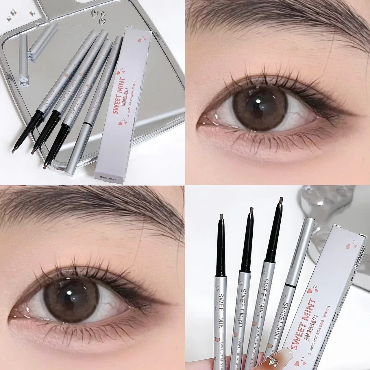 Matte Lying silkworm Eyeliner Gel Pen Lasting Waterproof Not Blooming Quick Drying Eye Liner Pencil Brown Eyebrow Pen Makeup 3