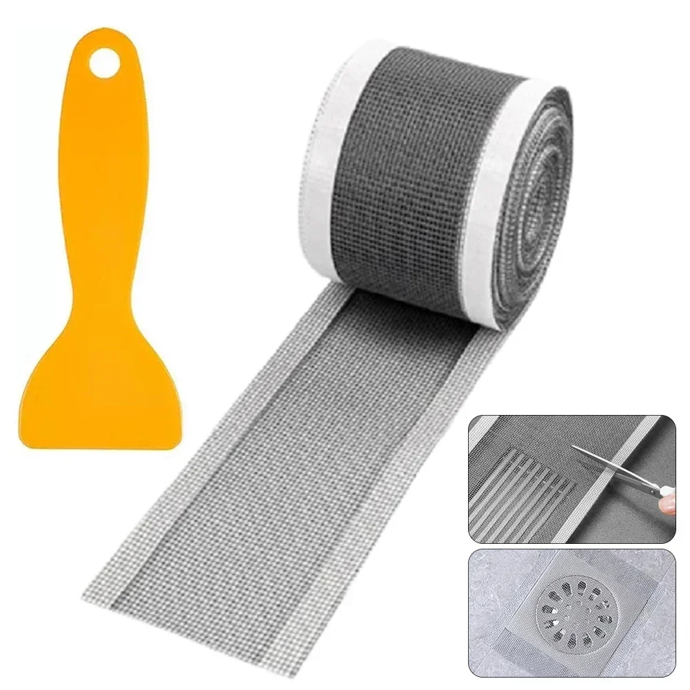30PCS Cutable Shower Drain Hair Catcher Self-Adhesive Floor Drain Stickers Disposable Mesh Sink Strainer Filter For Bathroom sink filter sink strainer floor drain filter hair drain catcher shower drain cover shower drain filter