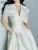 Elegant Long Dress Fairy Style V-neck Hollow Waist 3D Bow Pocket Fashion Party Dresses For Women 2025 Spring Summer 23A9338