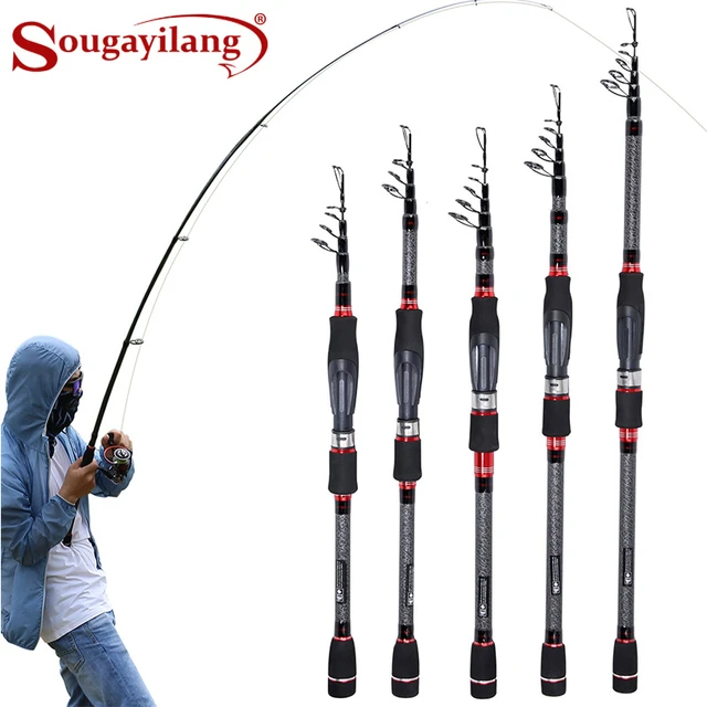 Fishing Rod Spinning Telescopic Ultralight  Telescopic Spinning Rod Carbon  Cork - Fishing Rods - Aliexpress