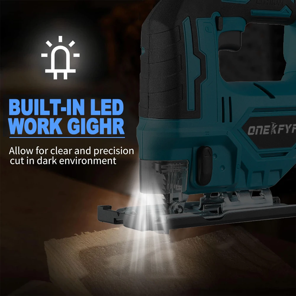 20V 65mm 5500RPM Cordless Jigsaw Electric Jig Saw Portable Multi-Function Woodworking Power Tool for Makita 18V Battery 3