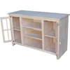 IC International Concepts International Concepts 2 Doors and Two Shelf Entertainment/TV Stand, Unfinished 4