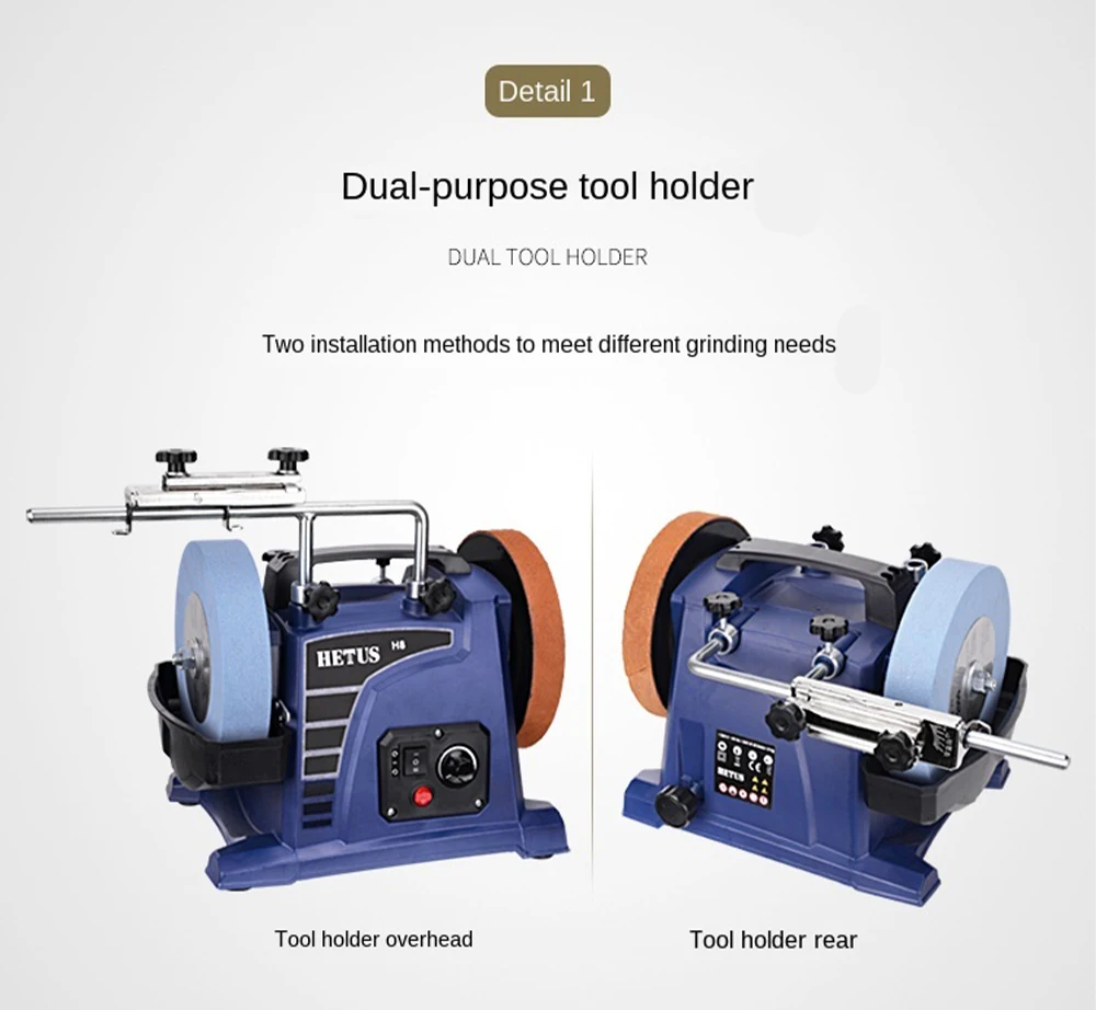 Electric Water Grinder 220V Benchtop Wheel Polisher Low-Speed Water-Cooled Knife Sharpener Household Knife Sharpening Stone