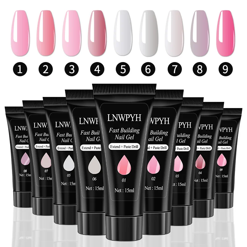 매니큐어 세트 폴리 네일 젤 키트 네일 램프가있는 전문 네일 세트 아크릴 확장 젤 매니큐어 네일 젤 도구 키트 용 모두