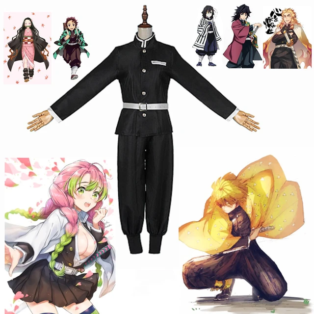 Compre Anime demônio slayer kimetsu não yaiba agatsuma zenitsu cosplay  traje feminino quimono uniforme halloween roupas de festa de natal