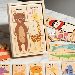 Durable Wooden Puzzle Set - Large, Easy - to - Grip Pieces with Storage Box (ANIMAL PUZZLE)