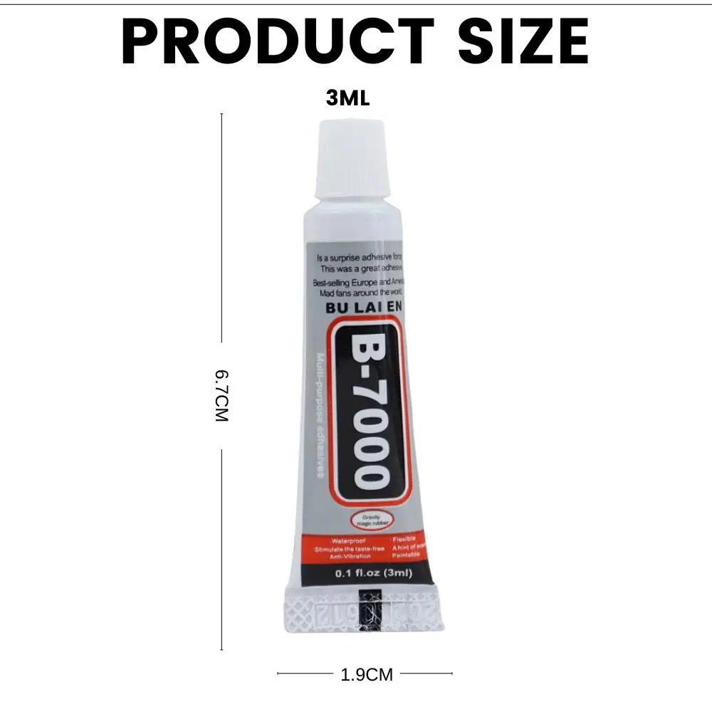 1/5/10/20pcs B7000 3ML Glass Plastic Universal DIY Glue B-7000 Clear Contact Phone Repair Adhesive 2