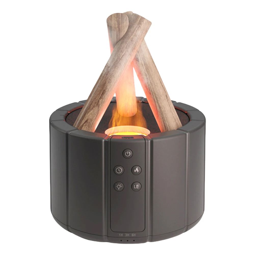 250ml Bonfire Aromatherapy Essential Oil Diffuser Auto Shut-Off Cool Mist Humidifier with Remote Control for Home Bedroom Office