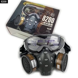 Advanced Protective Respirator Mask with Safety Glasses and Filtration Accessories (1 Full face mask)