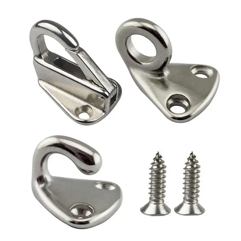 Marine Hardware Safety Hook Ship Wall Hook 316 Stainless Steel Hanger For Tug Marine Grade Fending Hook Hardware Accessories