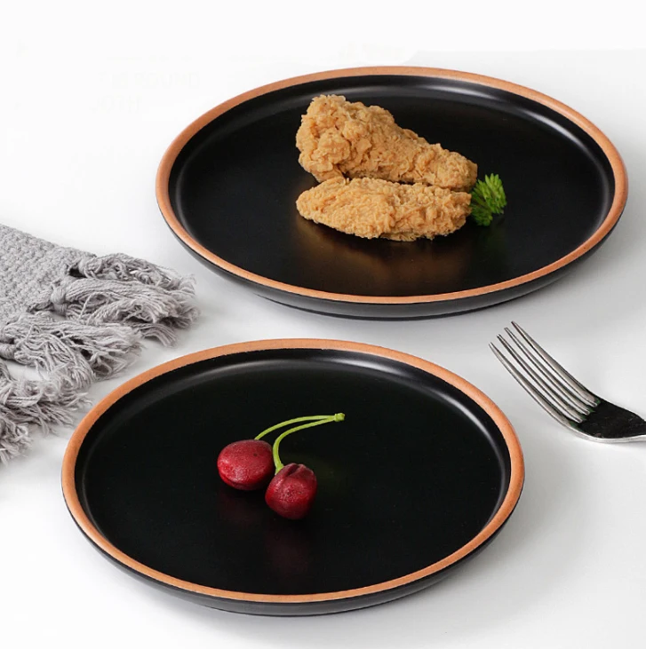 Melamine Tableware Restaurant Food Plate Round Imitation Porcelain Creative Plate
