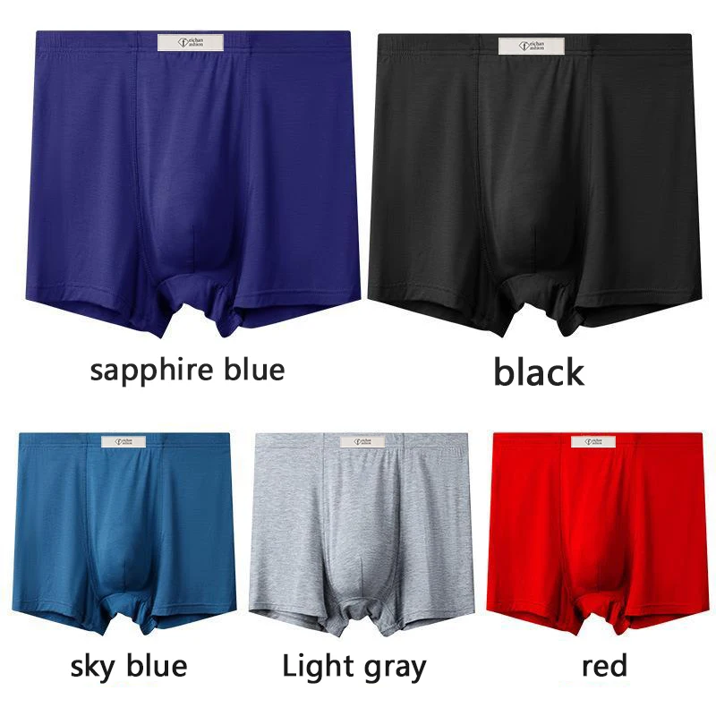 Plus size Men's underwear Cotton Modal high-waisted king-size boxer briefs comfortable breathable oversized underpants men gift