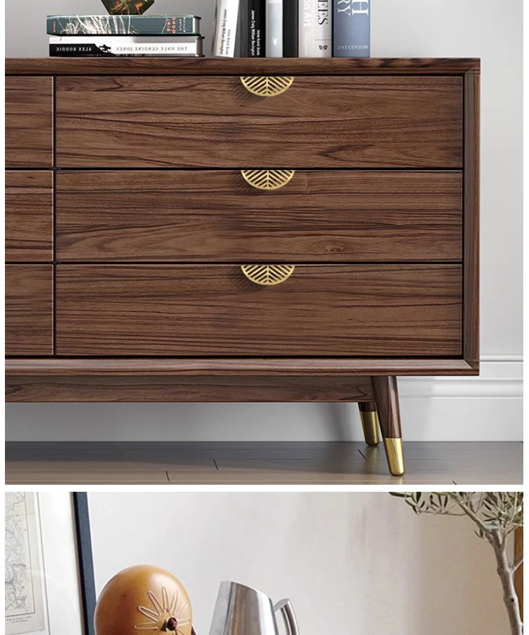 Modern Simple Leaf Shaped Concealed Handle Hidden Pulls Wardrobe Cupboard Wine Cabinet Furniture Drawer Knobs