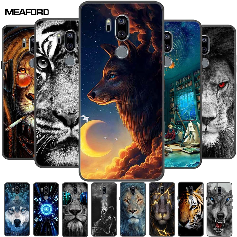 Per Lg G7 Thinq Case G8 G8S G8X Thinq G710 G6 Soft Tpu Silicone Wolf Lion Cover Posteriore Per Lg G8X Thinq Custodie Per Telefono Per Lg G6 Case