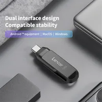 Original Lexar JumpDrive D400 Dual USB Drive Type C/A Memory Stick 32GB 64GB 128GB 256GB USB Type C Disk Dual Flash Disk For PC 3