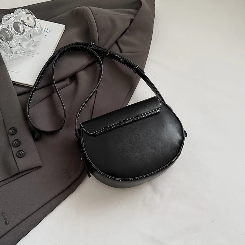 Mini kleine Umhängetaschen für Frauen 2025, Luxusmarke, Halbkreis-Satteltaschen, Wildleder-Handtaschen, Designer-Damen-Umhängetasche – Detail 25
