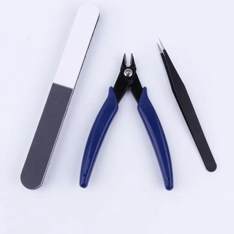 Military/Anime Mecha Model Building Tool Combo DIY Multi Functional Tool Kits Scissors Pen Knife Tweezers Electric Sander A4 Mat 3