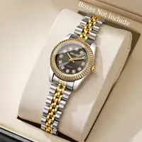Luxury Rhinestone Women Watches Stainless Steel Band Quartz Wristwatch Clock Gift Reloj Mujer（Without Box） 3