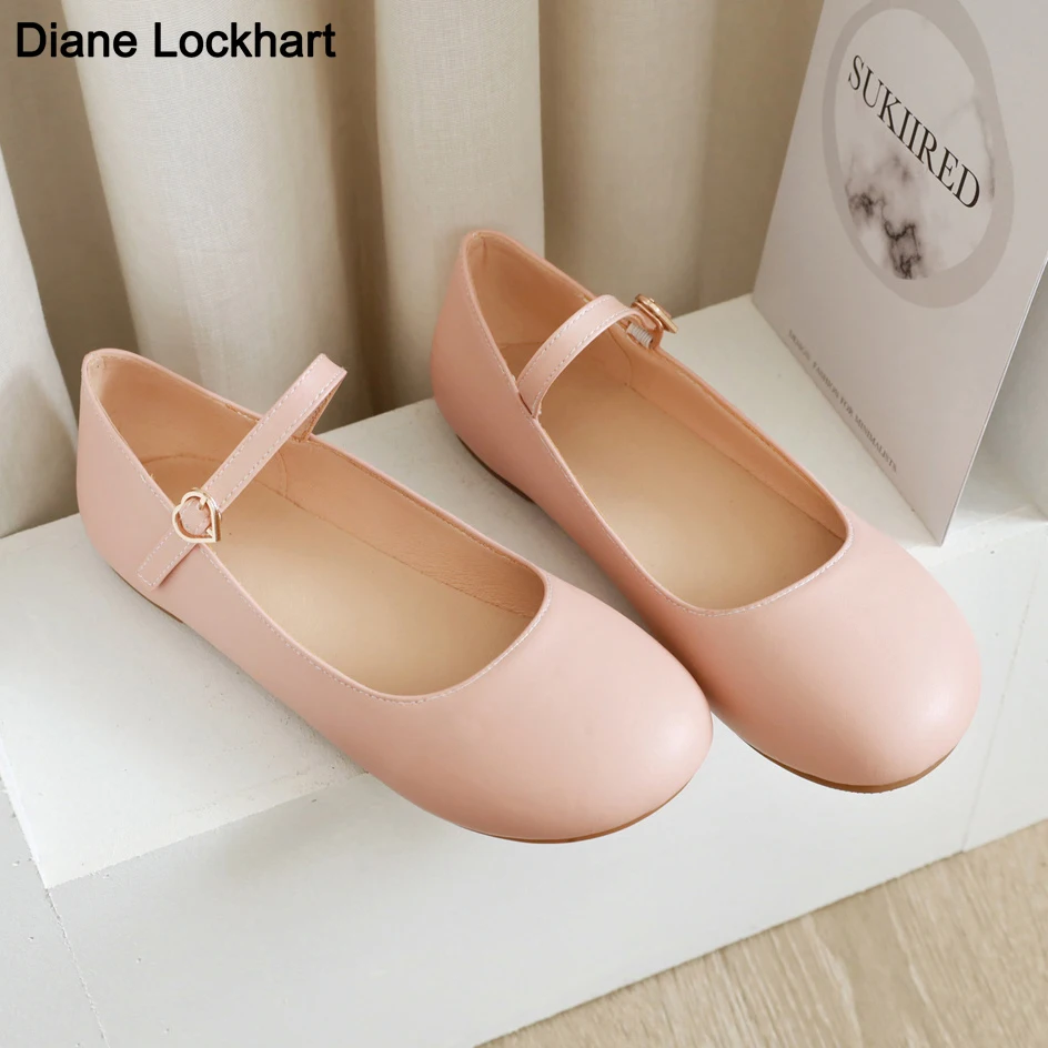 Women loafers Women Flat Mary Janes Classic Round Toe Ballet Shoes Fashion Round Toe Buckle Breathable Ladies Boat Footwear
