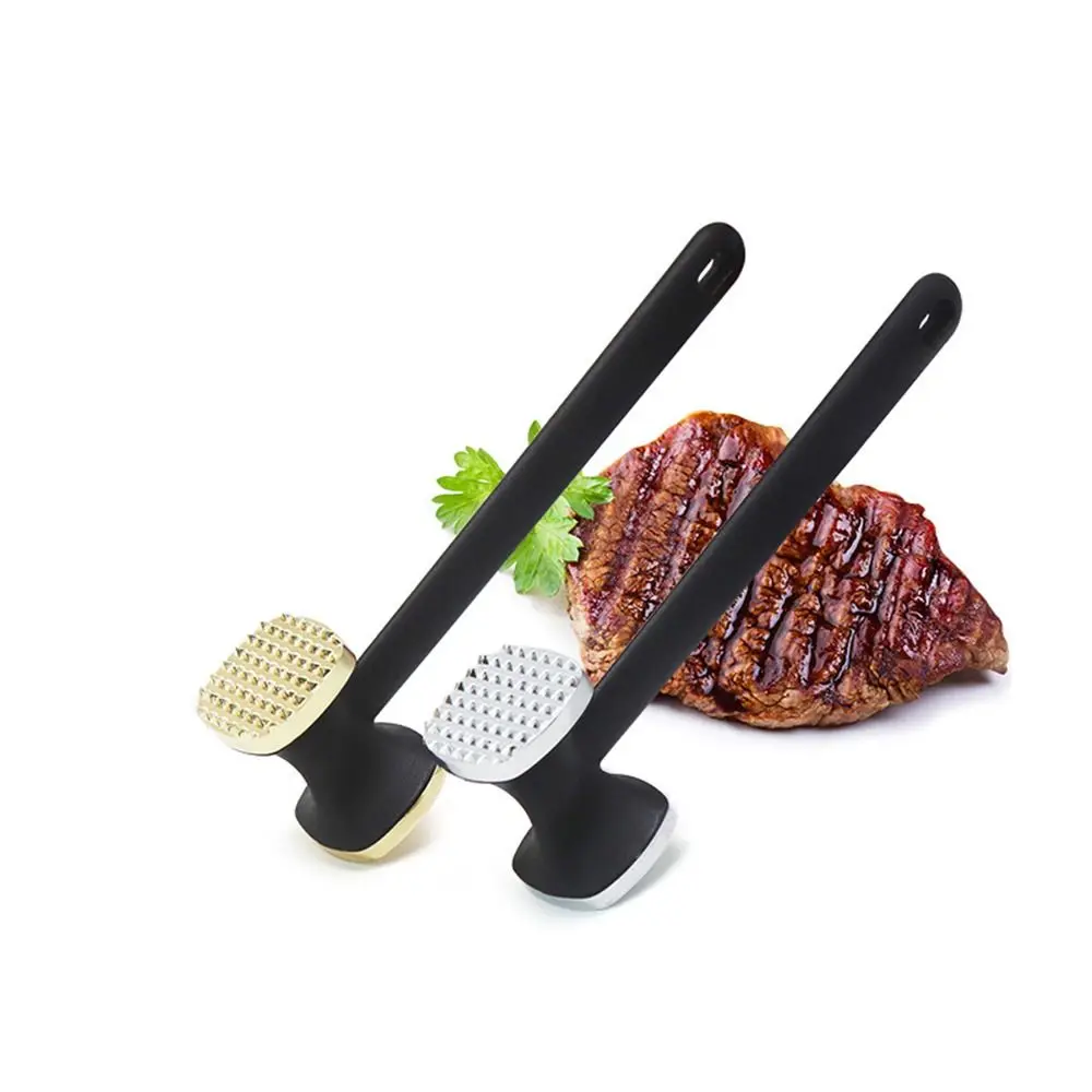 Multi-purpose Meat Tenderizer Tool with Comfort Handle Double-sided Meat Mallet Portable Aluminum Alloy Kitchen Gadgets