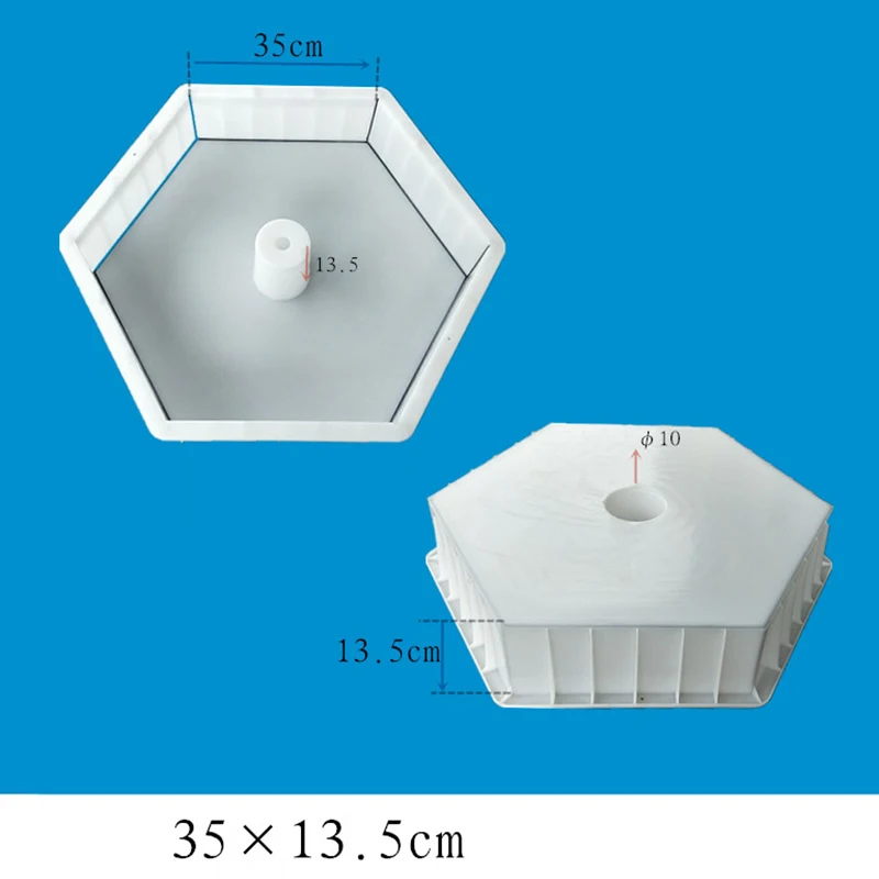 Three Hole Hexagonal Highway Slope Protection Cement Mold Hexagonal Brick Plastic Mold Box Grass Planting