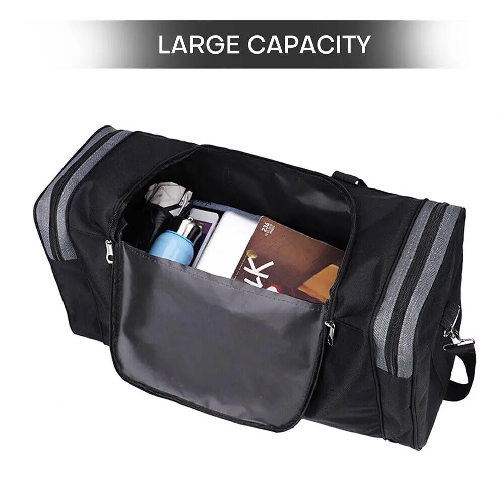Large 60L Water Resistant Gym Duffle Bag handles and straps