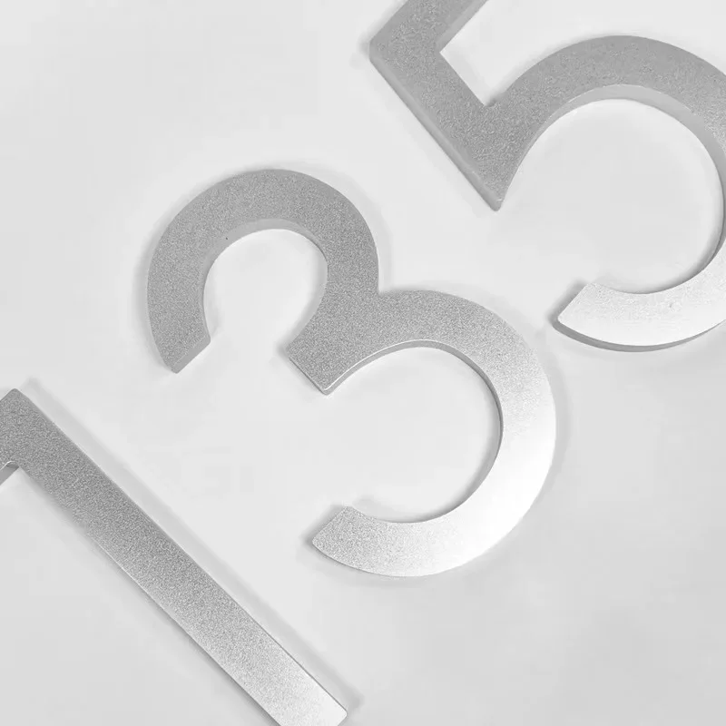 5 Inches Floating House Number Modern Door Numbers Outdoor Mailbox Yard Home Wall Garage Gate Nail Kit Anti Rust house number signs house numbers number plate
