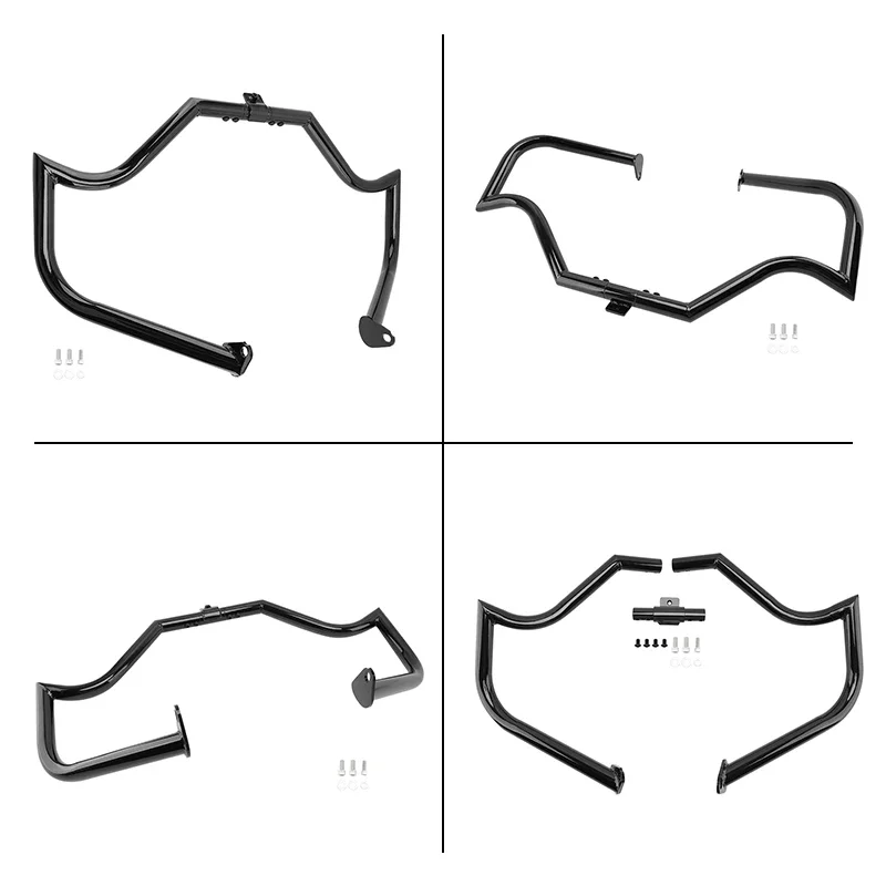 Harley Touring Road King Street Glide 1997-2008 오토바이 프론트 하이웨이 바 크래시 바 엔진 가드 범퍼 블랙 크롬