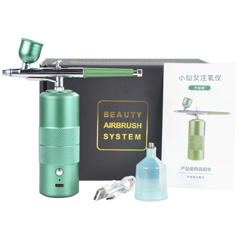 Portable Airbrush Handheld Airbrush For Nails Facial Oxygen Nano Spray Gun Manicure Tattoo Art Makeup Paint Craft Cake 0.3mm