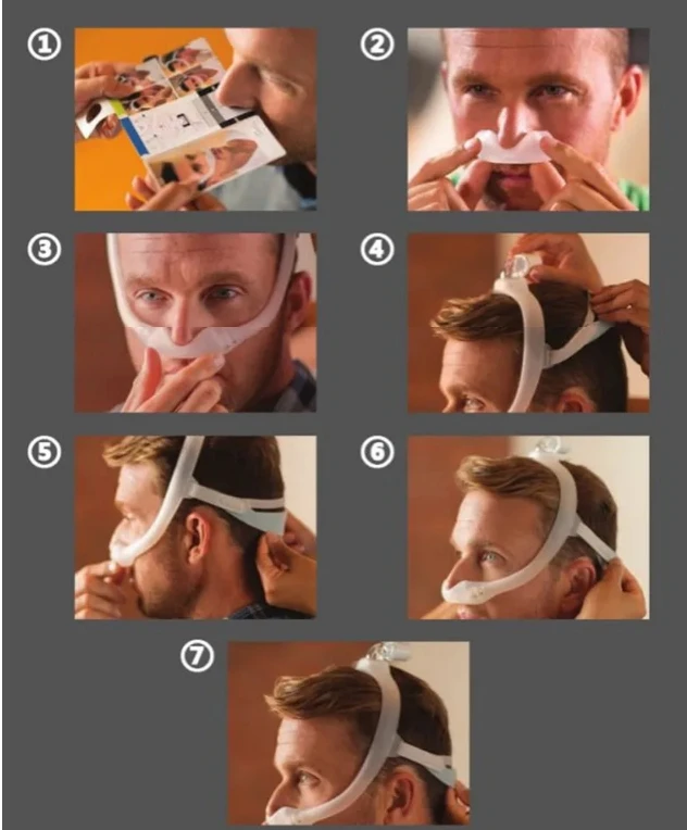 Original Dreamwear CPAP Mask for Philips Anti Snoring Sleep Apnea Auto CPAP Bipap Mask With 4 Cushions Free Headgear 2