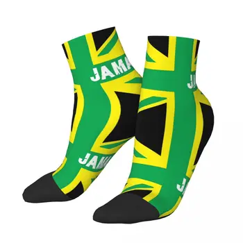 Jamaica Kingdom Flag 삭스 쇼트 유니크 캐주얼 통기성 성인용, 발목 양말