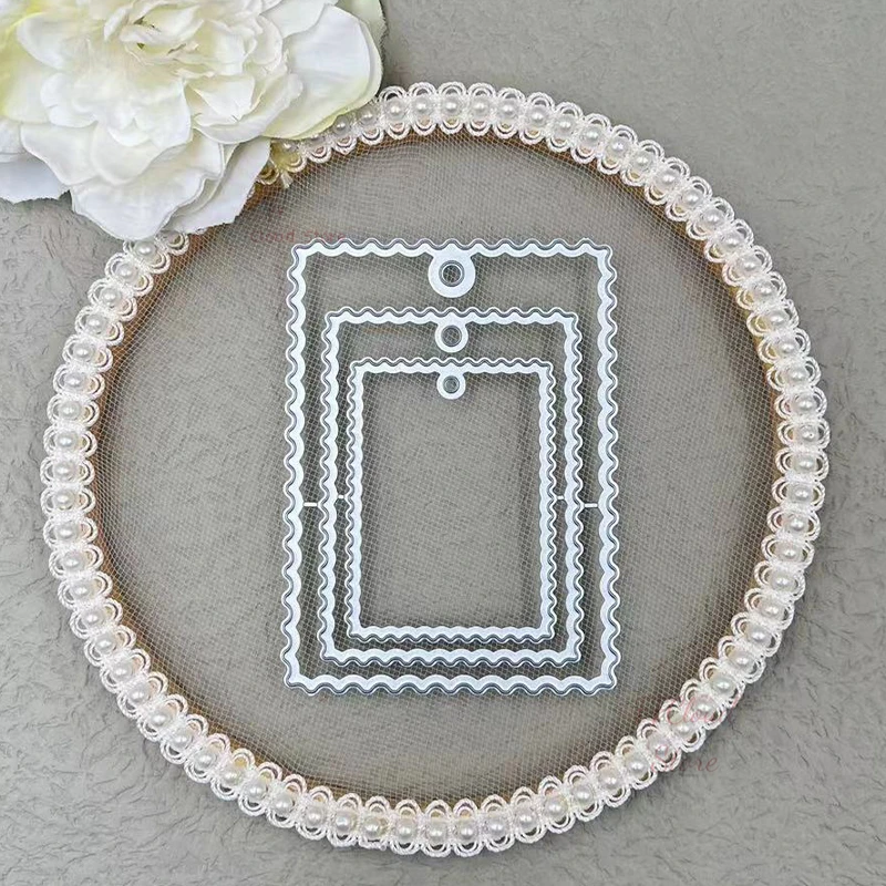 Fustella Metallica Per Scrapbooking – Forma Corona In Pizzo, Acciaio Al Carbonio, 93x106 Mm, Per Biglietti E Goffratura
