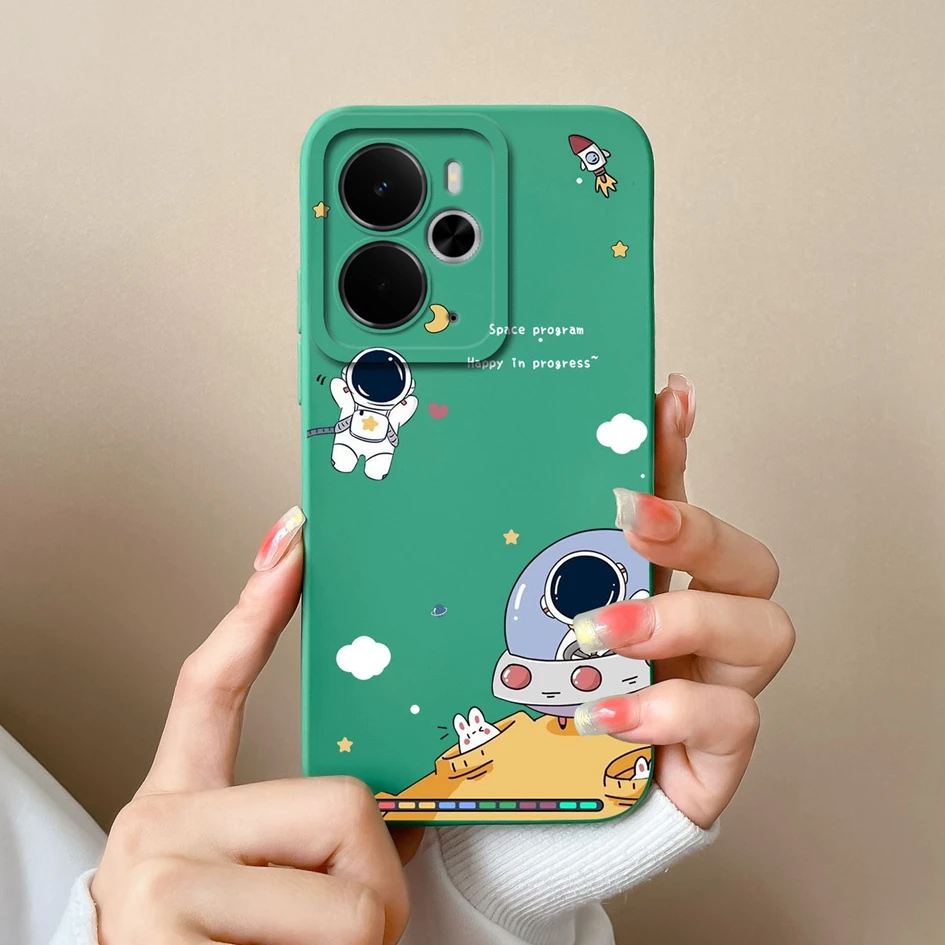 Luxury Floral Print Liquid Silicone Case - High Quality, Anti-Drop, Durable, Anti-Slip Housing